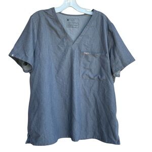 Figs Scrubs Technical Collection Dark Gray Shirt Size XL
